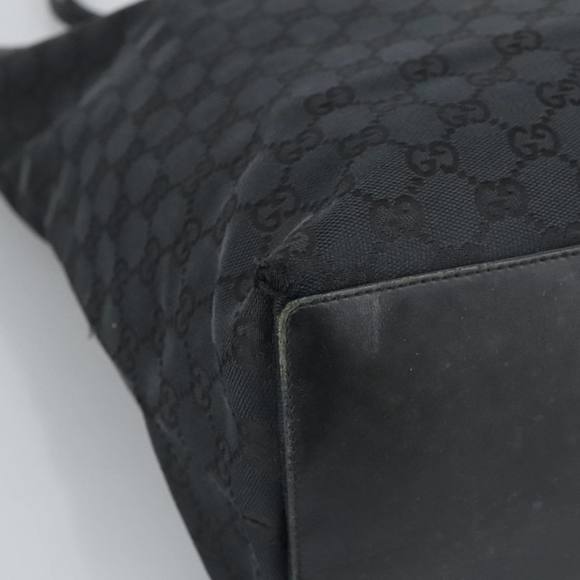 GUCCI GG Canvas Tote Bag Black Gold 002 1097 2404 Auth 97577 - Picture 14 of 16